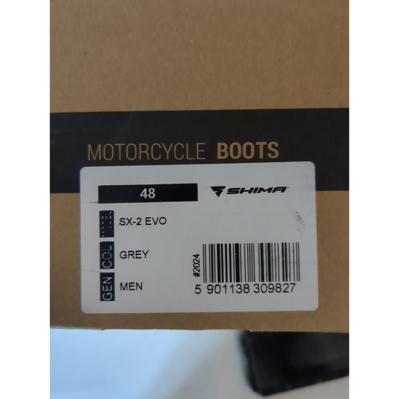 SHIMA SX-2 EVO Men's Motorcycle Boots Gray Size 10.5 US - Picture 6 of 6